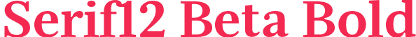 Serif12 Beta Bold